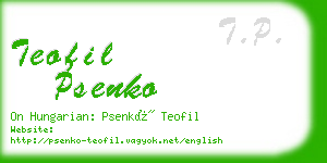 teofil psenko business card